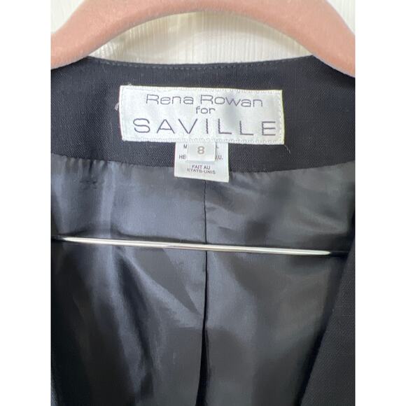 RENA ROWAN for Saville Womens Button 90s Vintage Career Blazer Jacket Size 8 - Picture 2 of 6